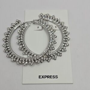 NEW Express Silver Hoop Earrings